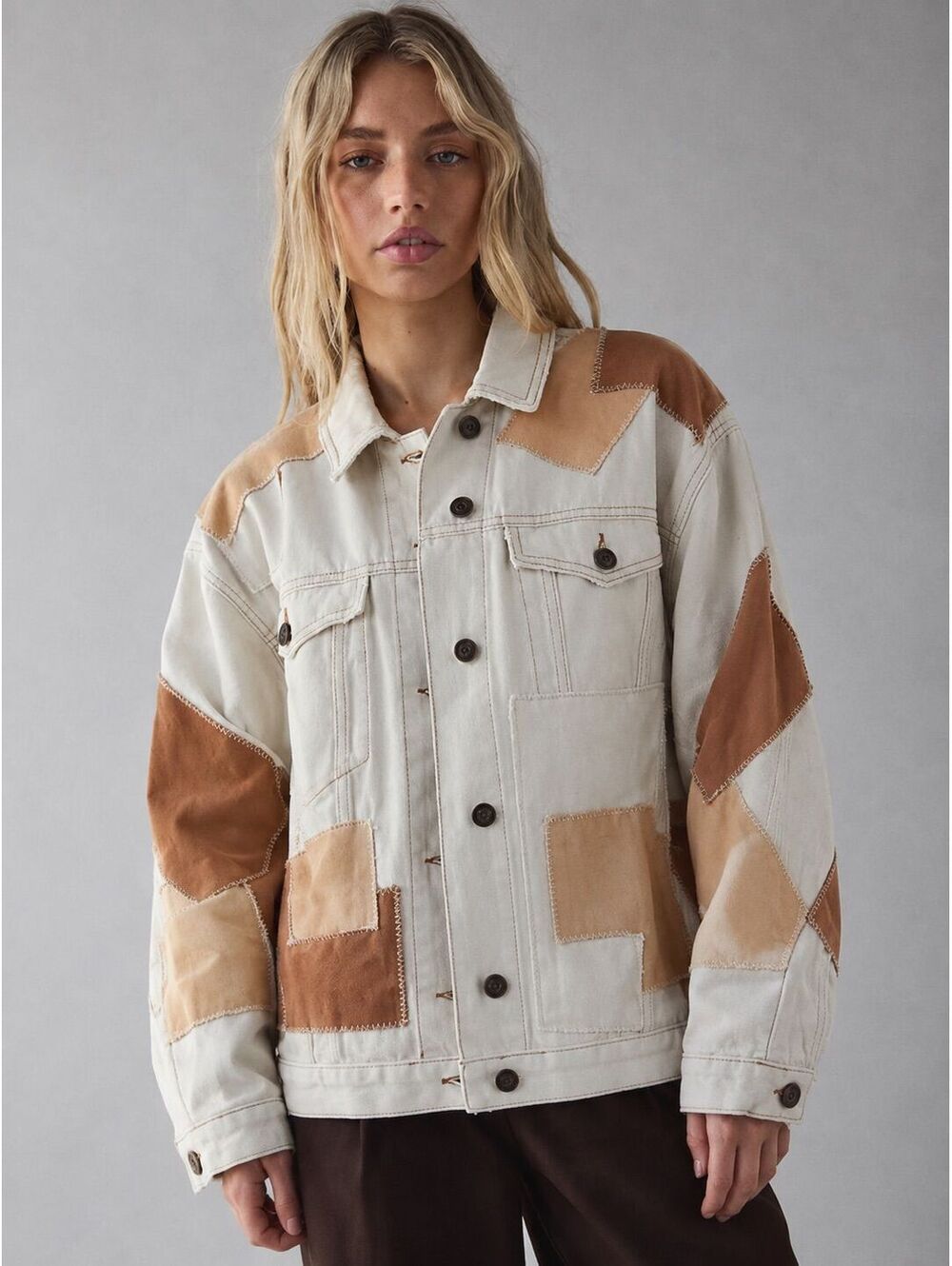 •(LARGE, PTP 23) NWOT URBAN OUTFITTERS BDG PATCHWORK JACKET